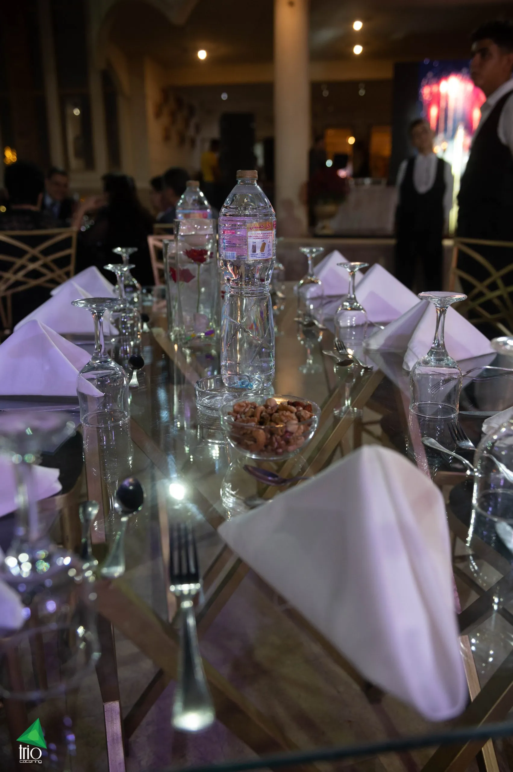 Wedding catering table and event styling